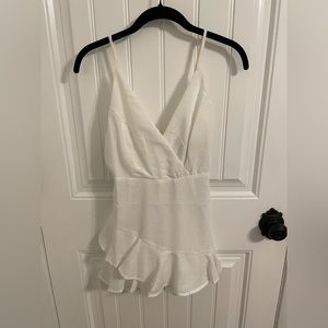 Forever 21 White Romper Size Small